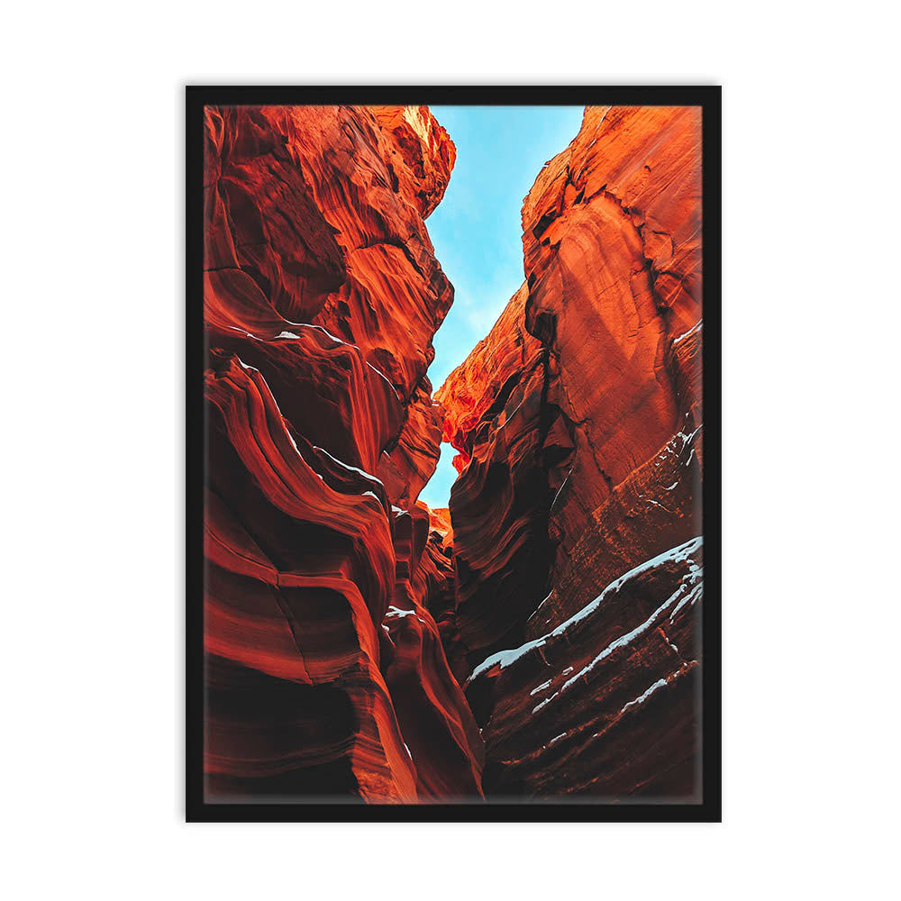 Golden Horizon: A Captivating Orange Rocks Landscape Poster