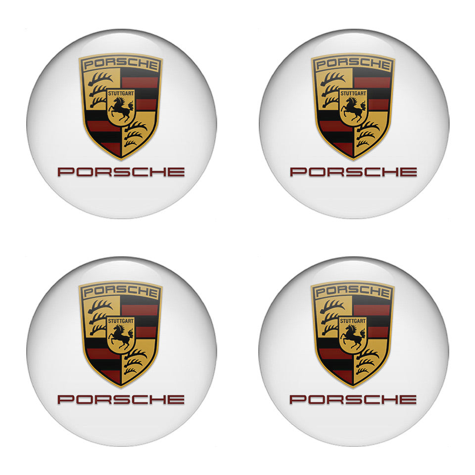 PORSCHE Domed Emblems for Center Caps