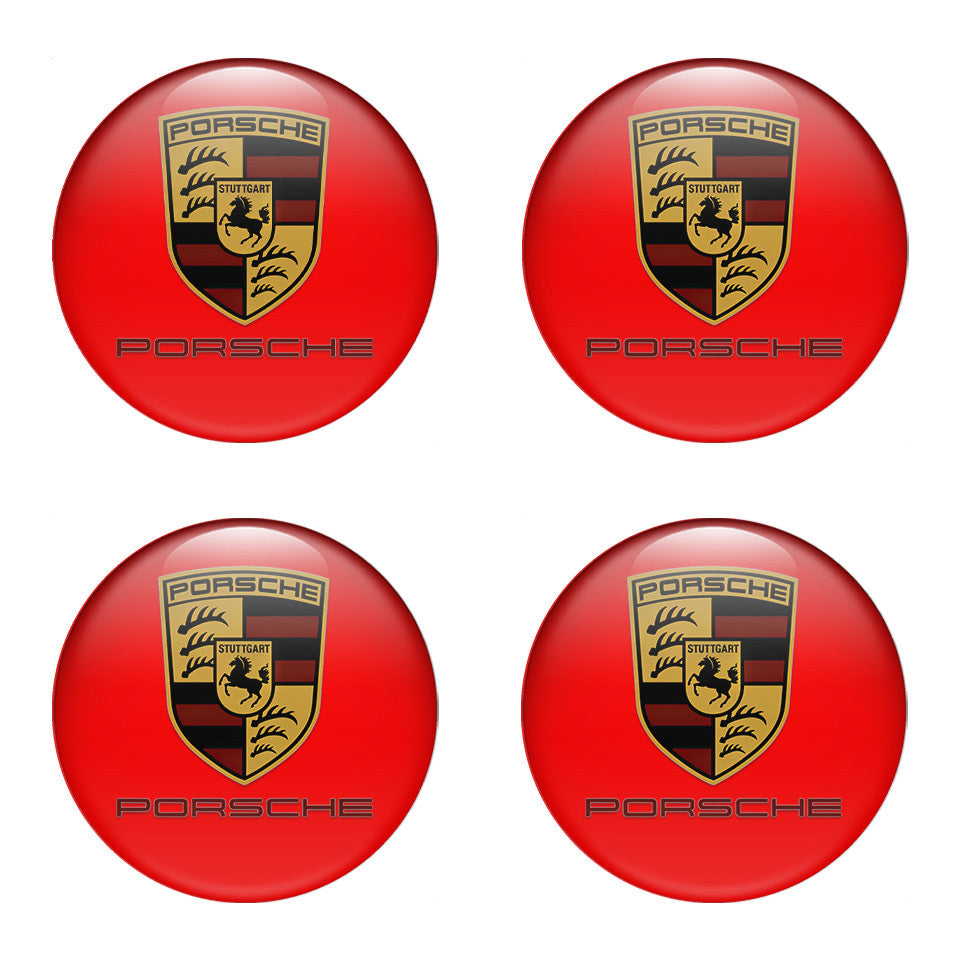 PORSCHE Domed Emblems for Center Caps