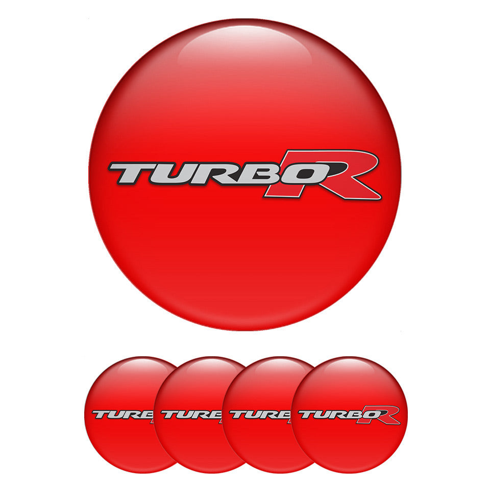 TURBO R Domed Emblems for Center Caps