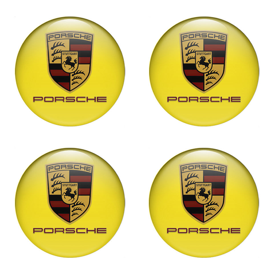 PORSCHE Domed Emblems for Center Caps