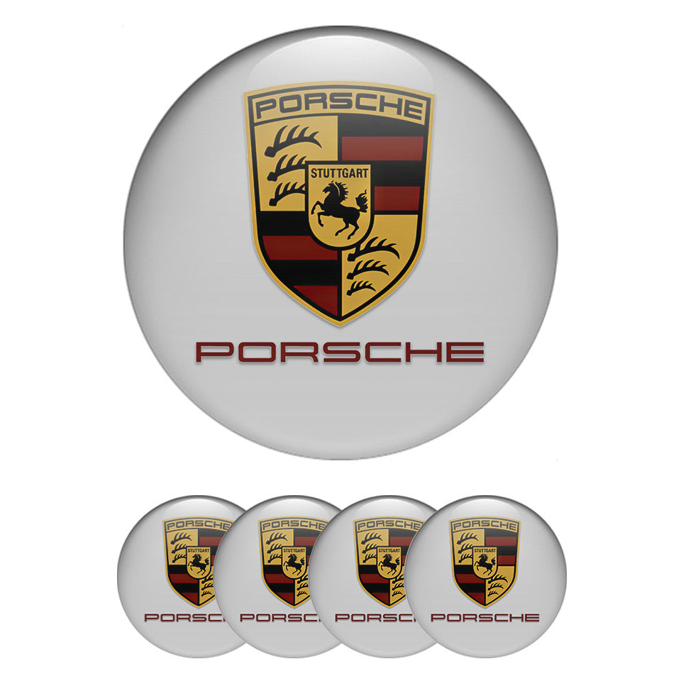 PORSCHE Domed Emblems for Center Caps