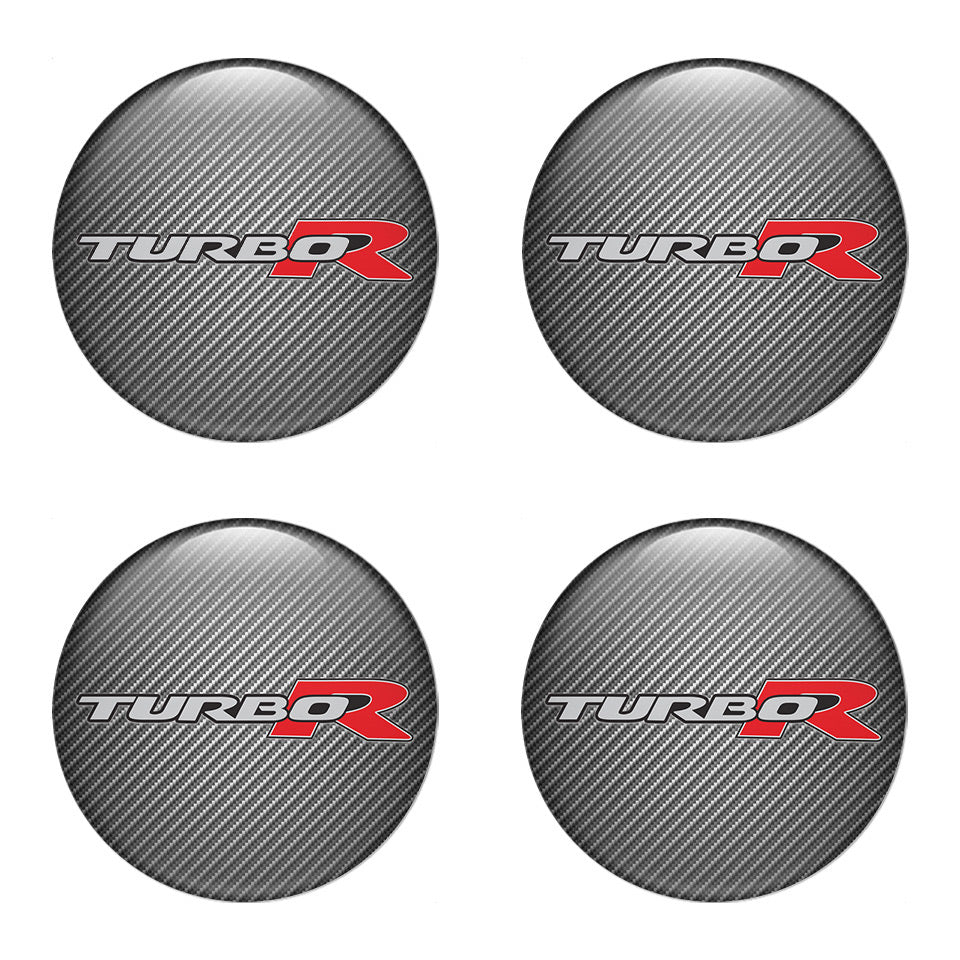 TURBO R Domed Emblems for Center Caps