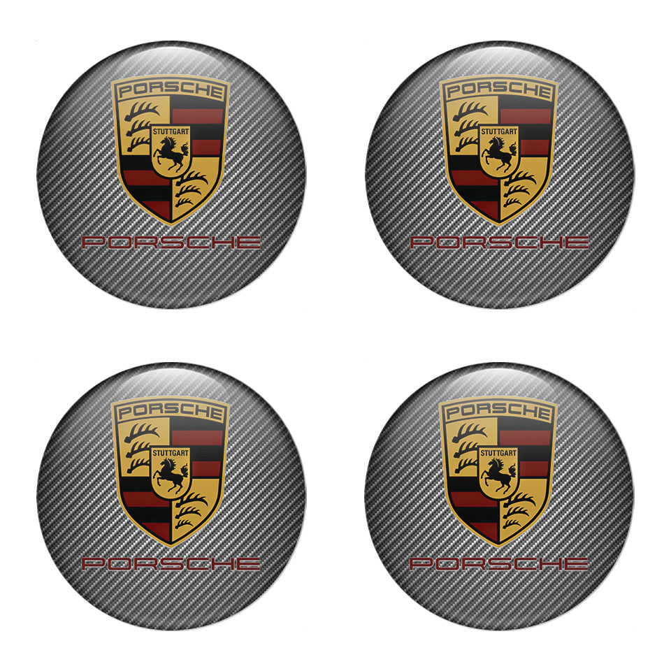 PORSCHE Domed Emblems for Center Caps