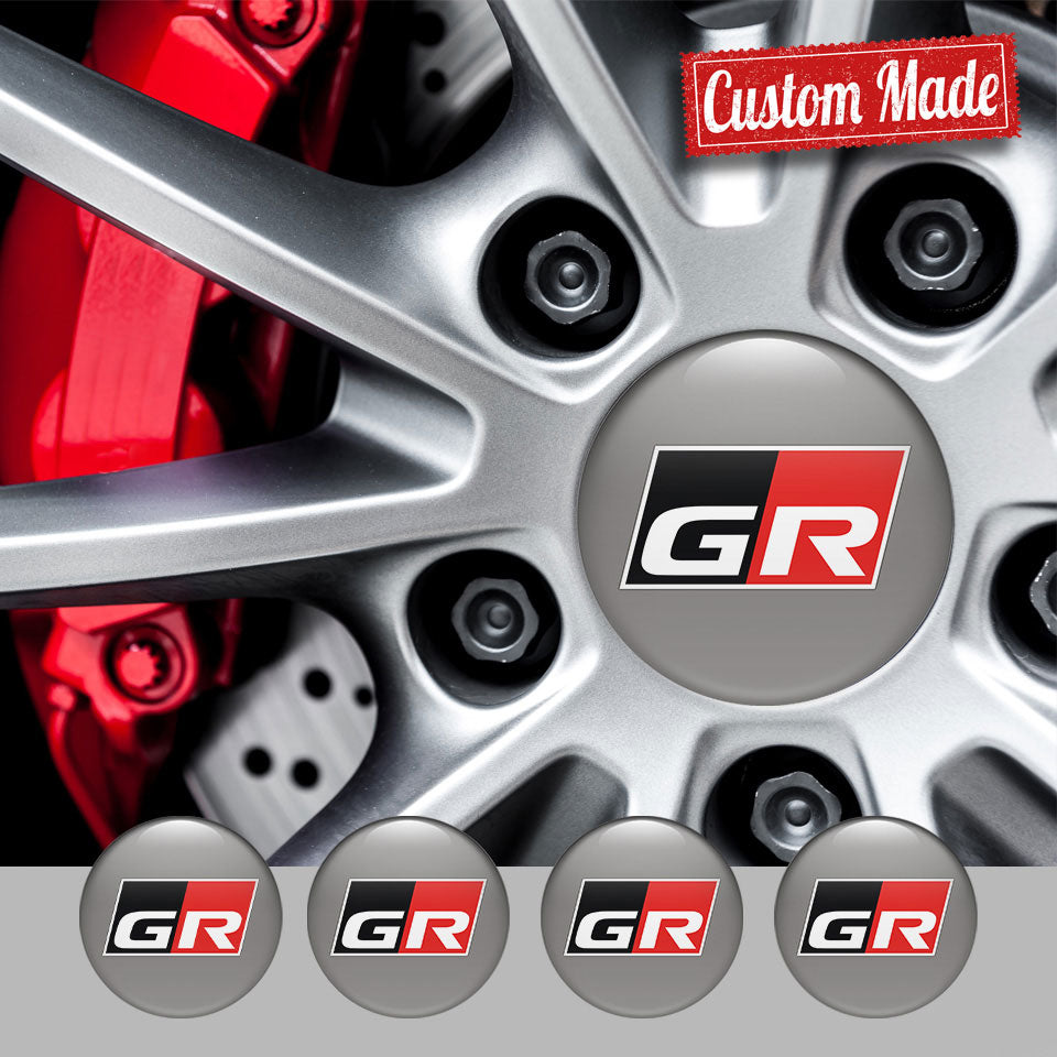 TOYOTA GR Domed Emblems for Center Caps