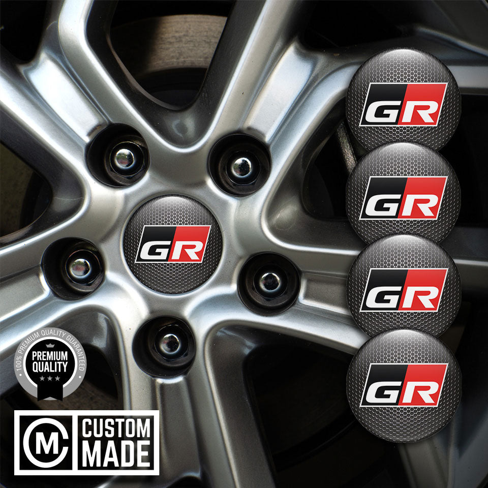 TOYOTA GR Domed Emblems for Center Caps