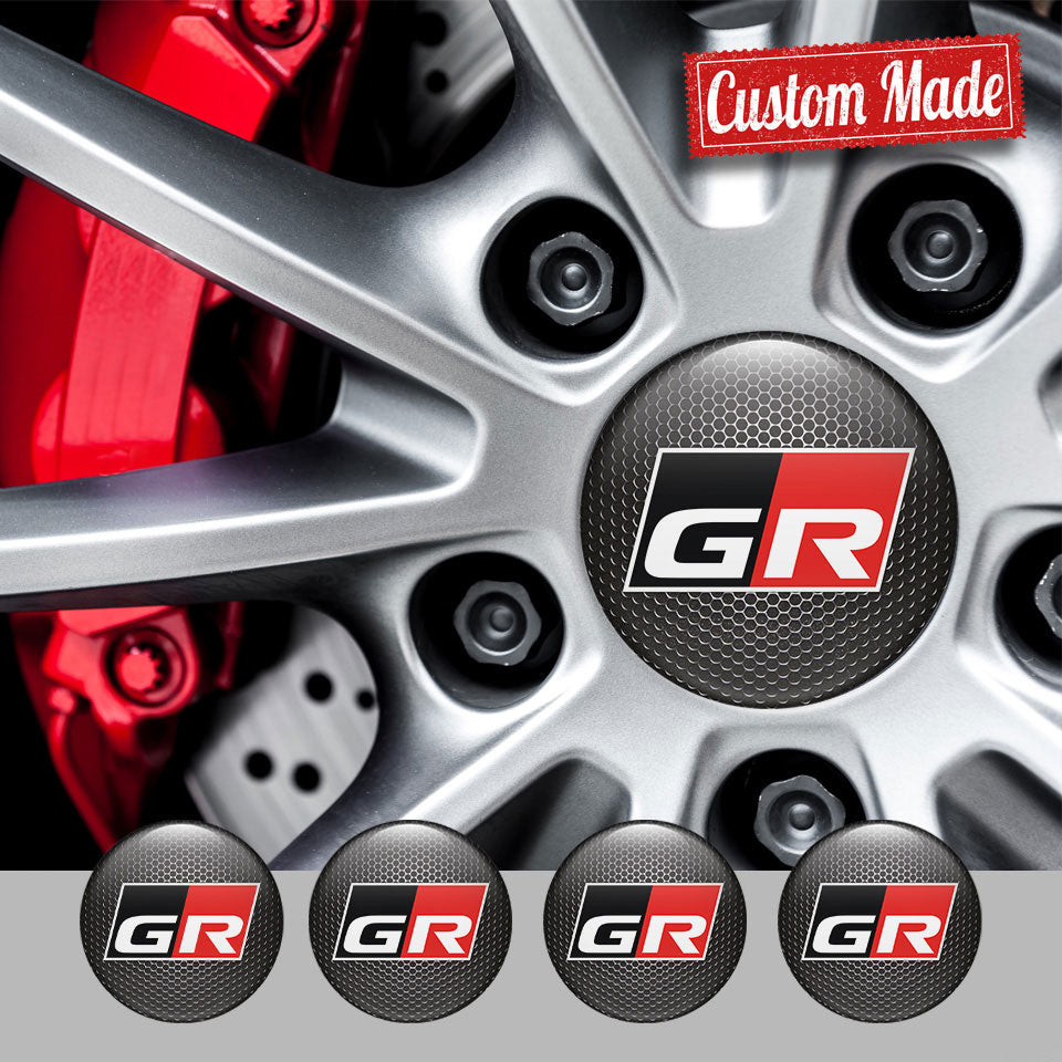 TOYOTA GR Domed Emblems for Center Caps