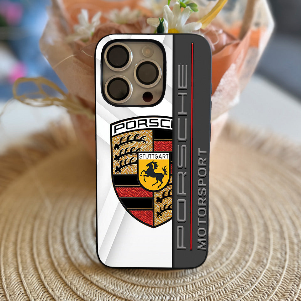 🎨 Porsche Art Edition iPhone Case – Vivid UV Print & Silicone Protection