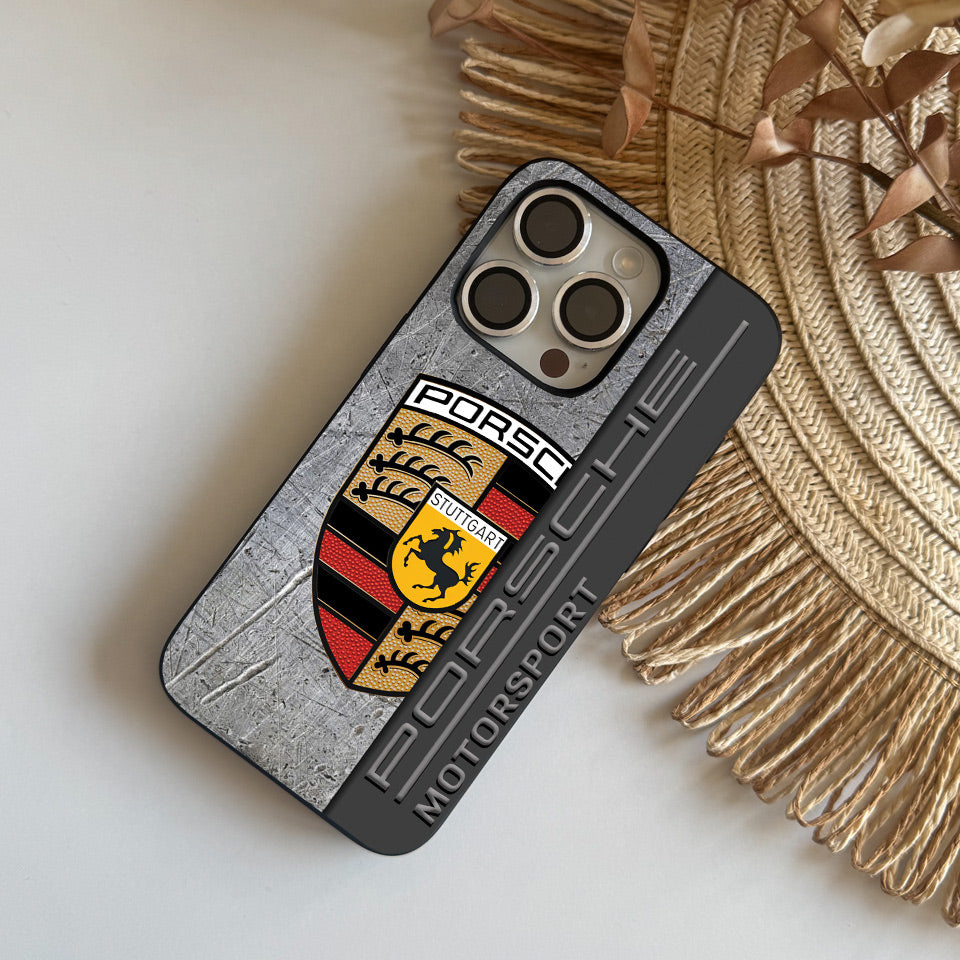 🏁 Porsche-Inspired iPhone Case – Sleek, Shockproof & Stylish