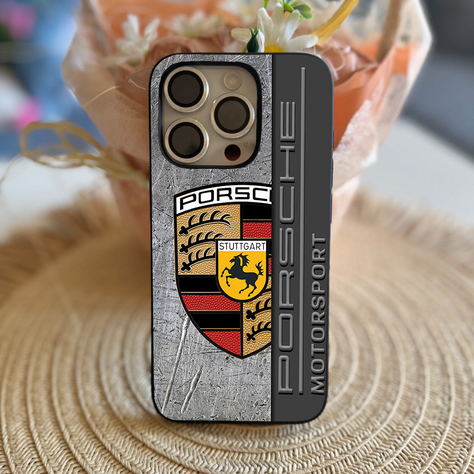 🏁 Porsche-Inspired iPhone Case – Sleek, Shockproof & Stylish