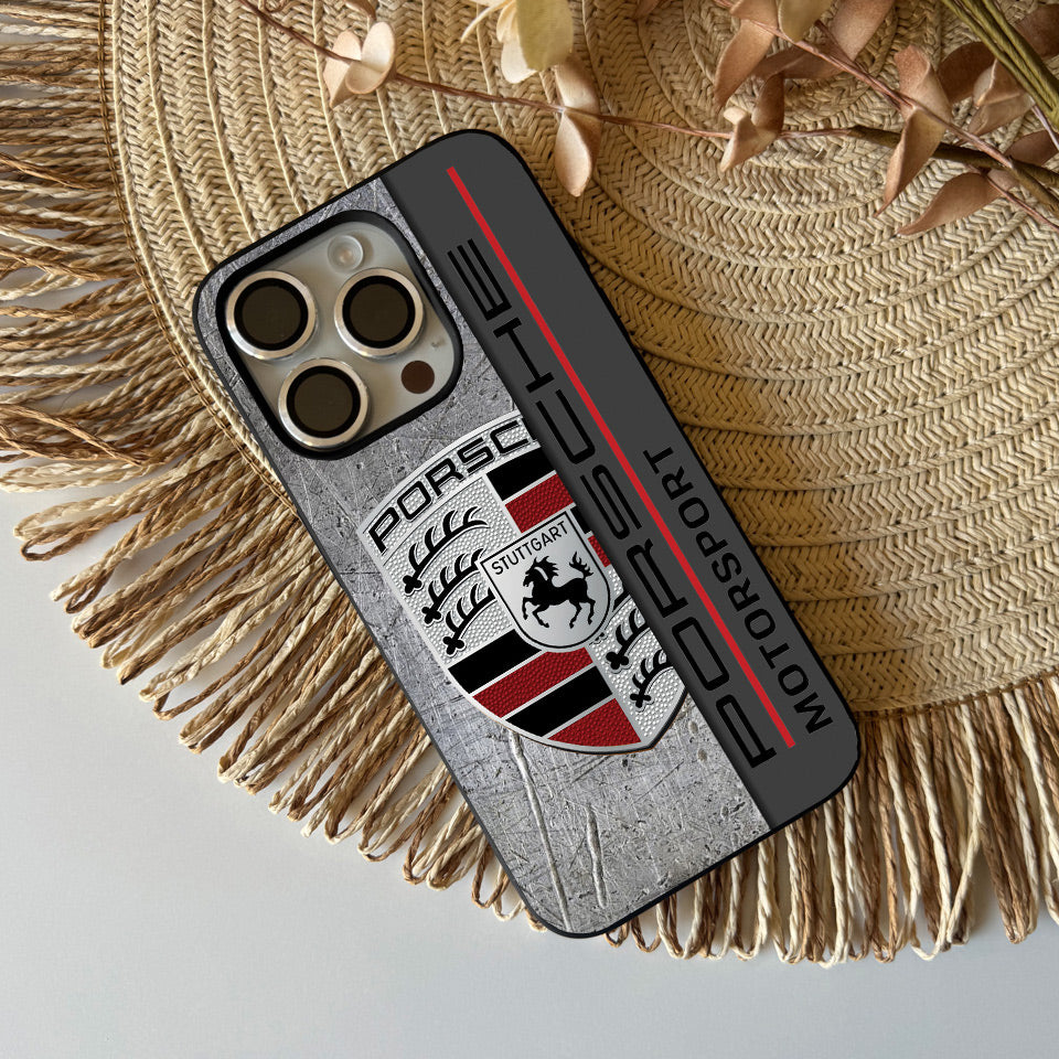 🔥 Luxury Porsche iPhone Case – High-Quality Silicone & UV Print