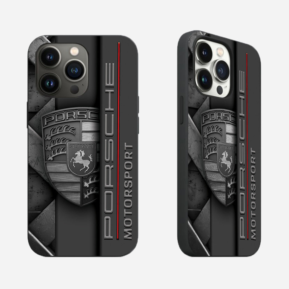 🏁 Porsche-Inspired iPhone Case – Sleek, Shockproof & Stylish