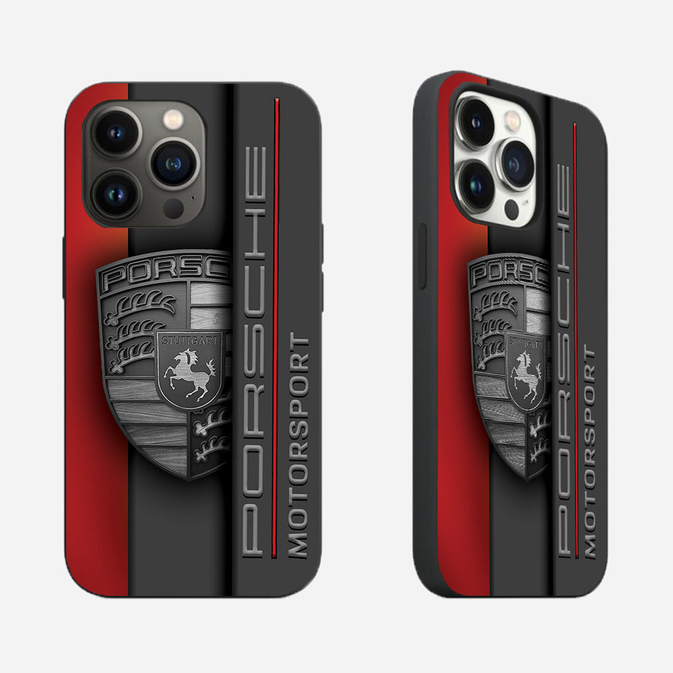 🔥 Luxury Porsche iPhone Case – High-Quality Silicone & UV Print