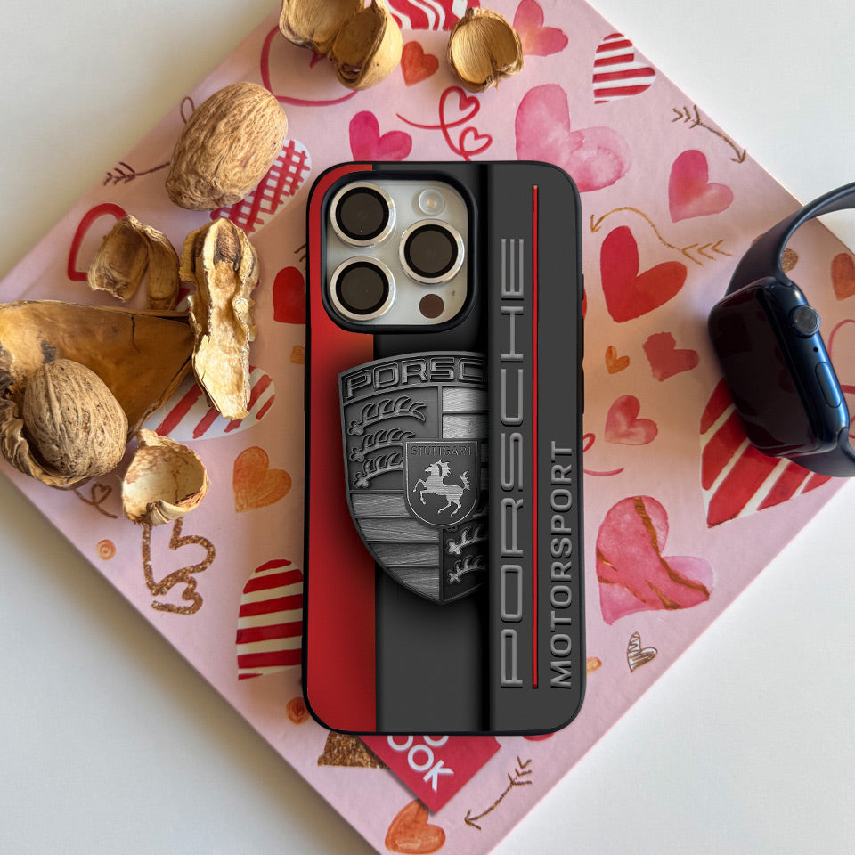 🔥 Luxury Porsche iPhone Case – High-Quality Silicone & UV Print