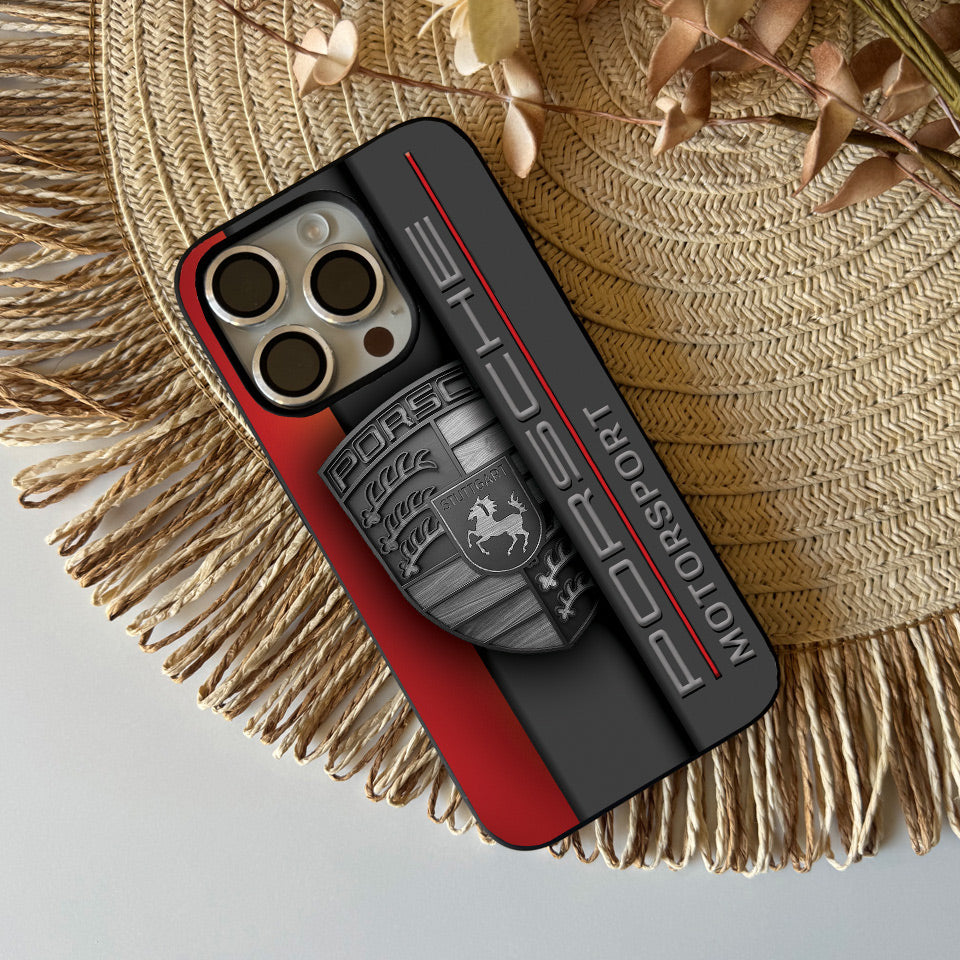 🔥 Luxury Porsche iPhone Case – High-Quality Silicone & UV Print