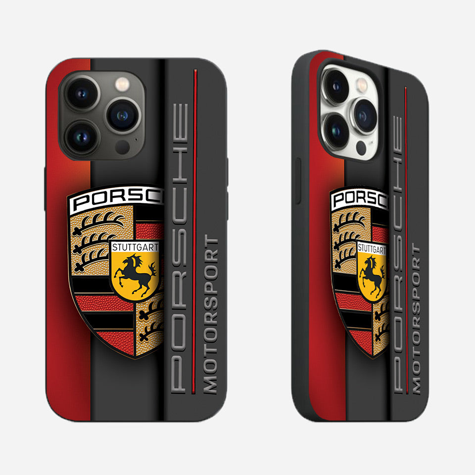 💥 Porsche Silicone iPhone Case – Classic Design, Maximum Protection