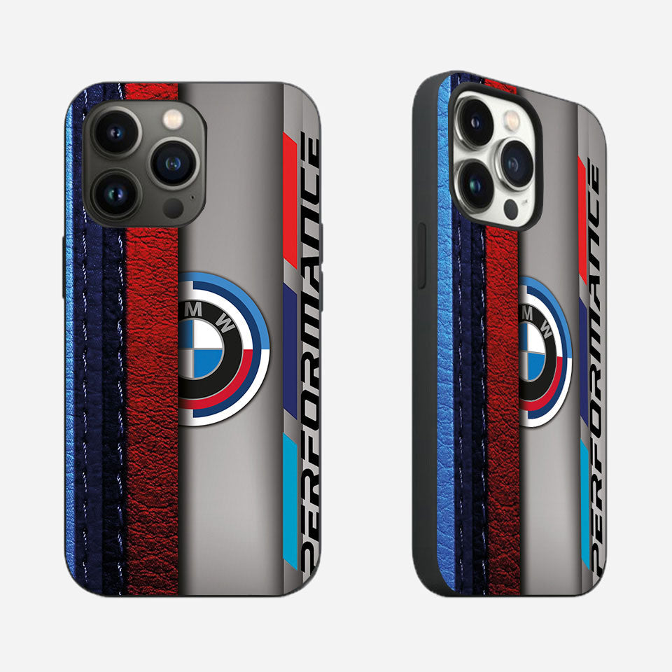 🌟 Luxury BMW iPhone Case – Sleek Black Silicone & UV Print