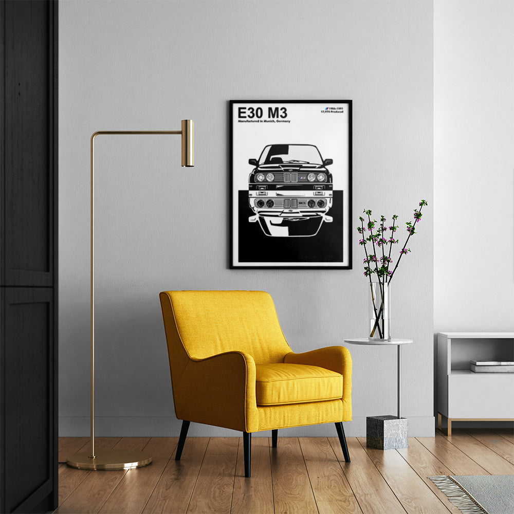 BMW E30 M3 Double Face Poster