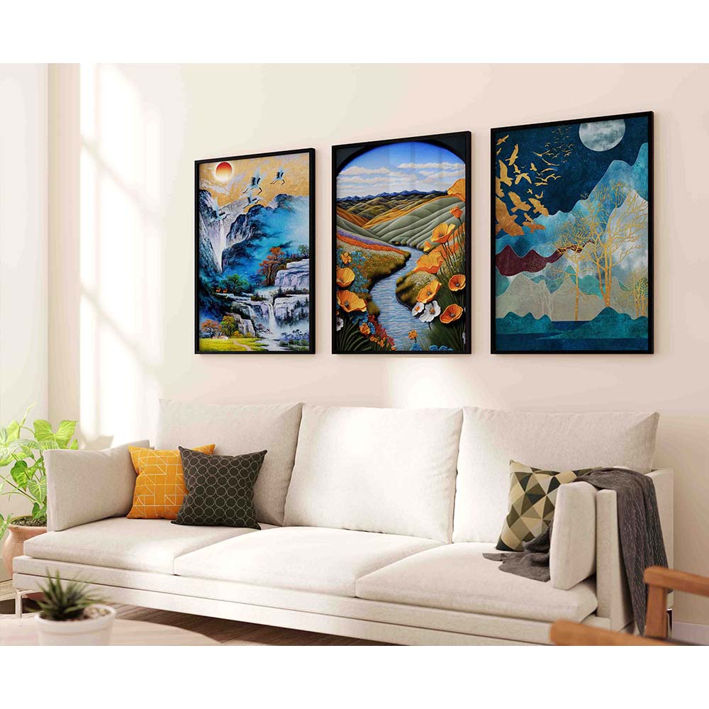 Colorful Canvases Collection of 3 posters