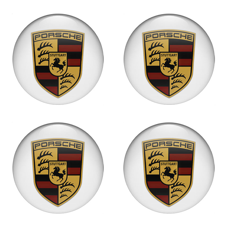 PORSCHE Domed Emblems for Center Caps