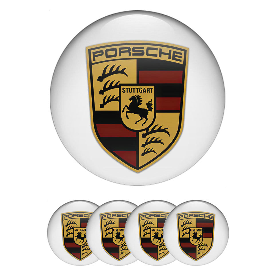 PORSCHE Domed Emblems for Center Caps