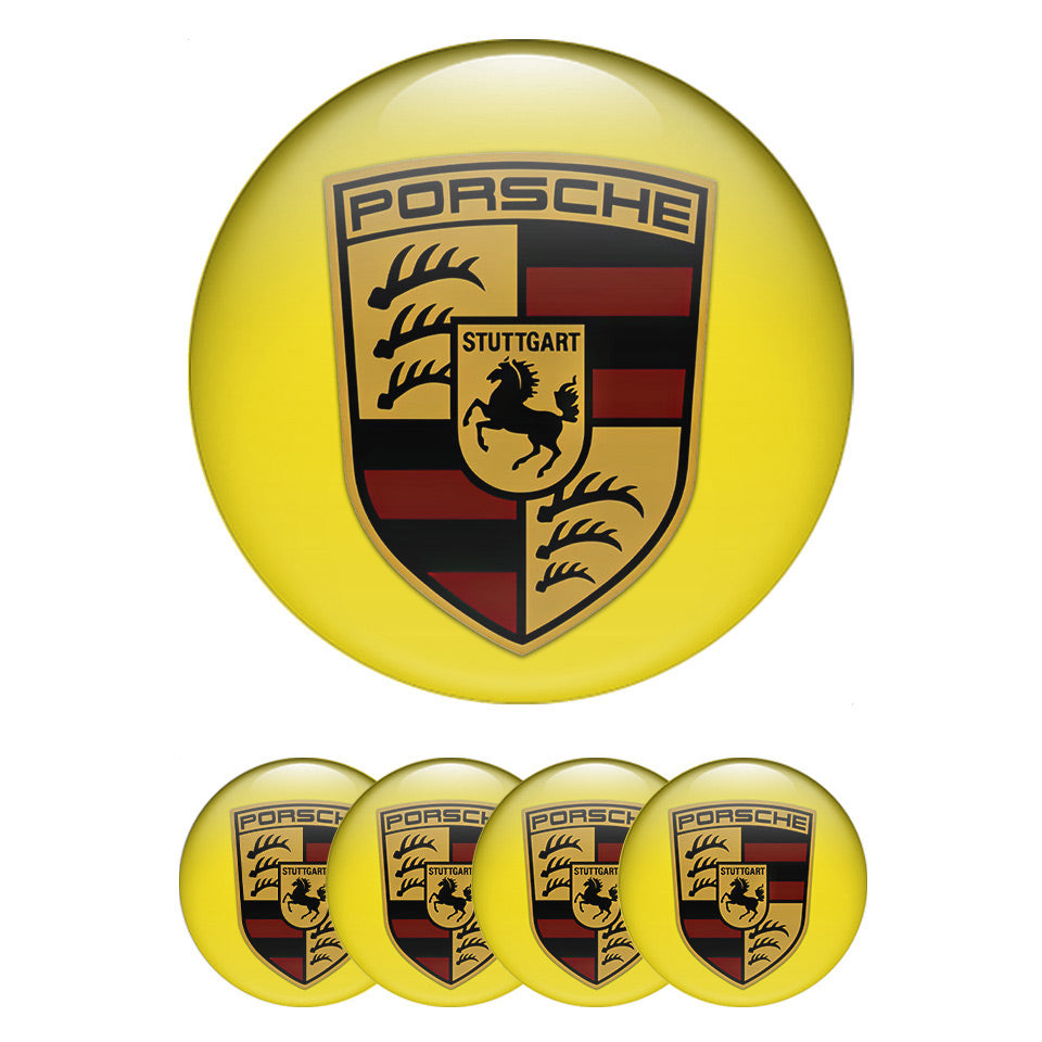 PORSCHE Domed Emblems for Center Caps