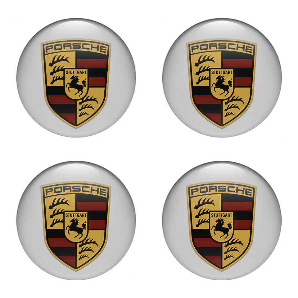 PORSCHE Domed Emblems for Center Caps