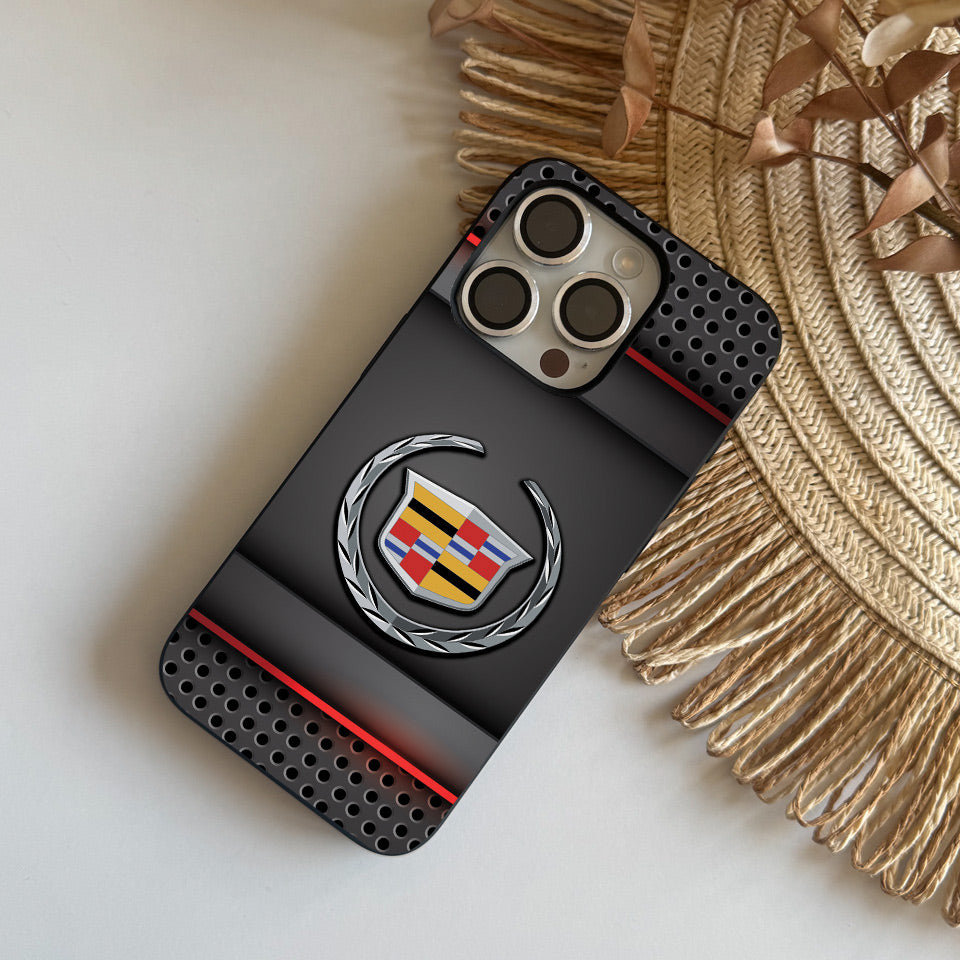 🔲 Matte Black Cadillac iPhone Case – Ultra-Stylish & Shockproof