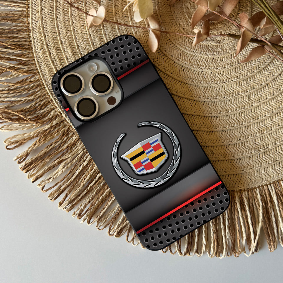 🔲 Matte Black Cadillac iPhone Case – Ultra-Stylish & Shockproof