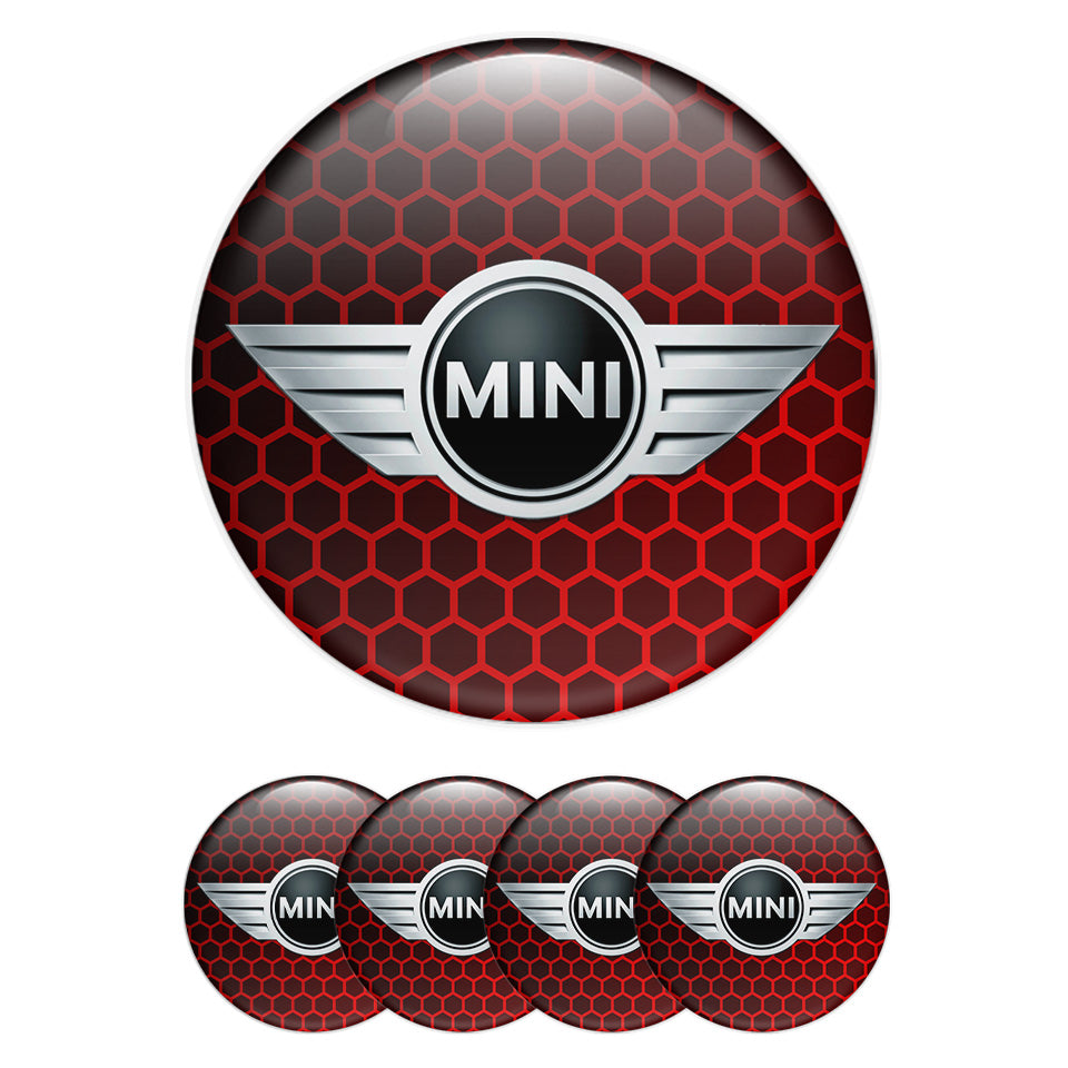 MINI COOPER Silicone Domed Stickers Durable Center Hub Cap Wheel Badges