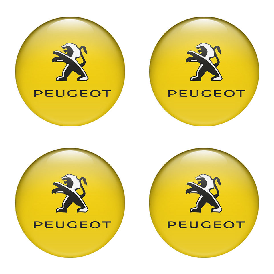 PEUGEOT Silicone Stickers for Wheel Center Caps