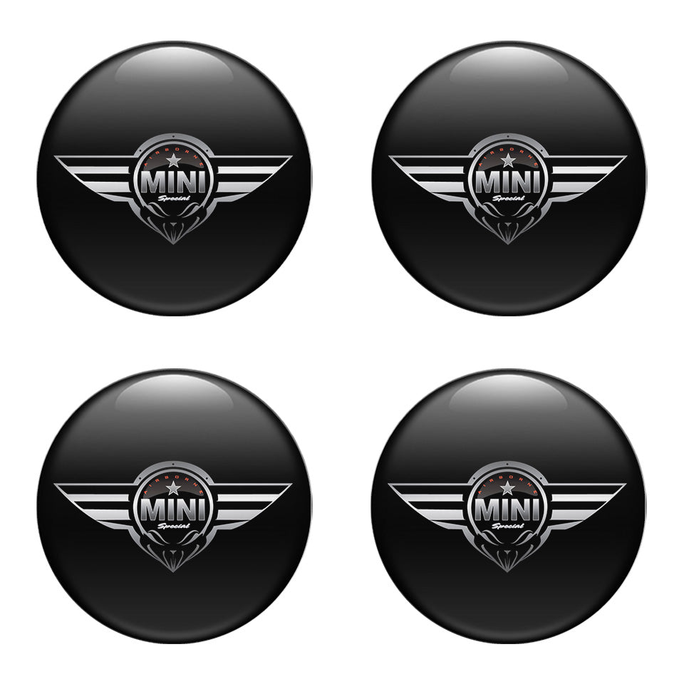 MINI COOPER Domed Stickers 3D Resin Wheel Emblems for Hub Caps