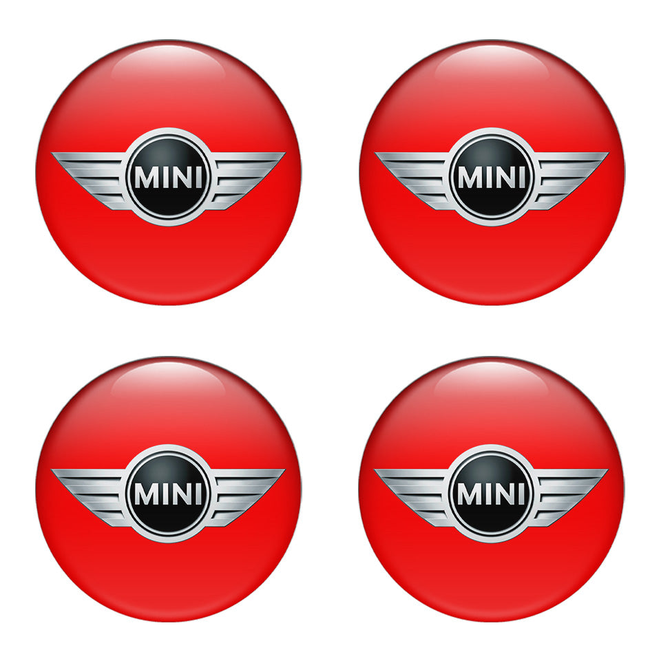 MINI COOPER Domed Stickers Center Hub Cap Emblems Waterproof & UV Resistant