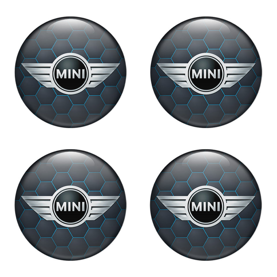 MINI COOPER Domed Stickers 3D Resin Wheel Emblems for Hub Caps