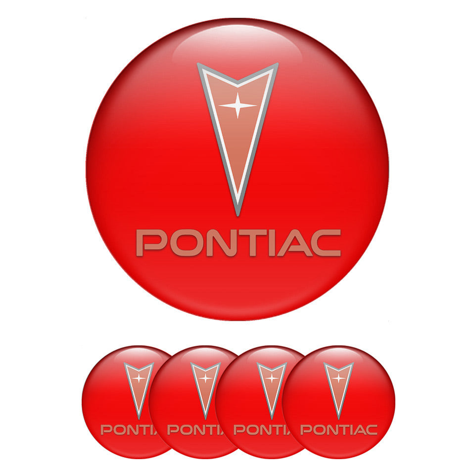 PONTIAC Silicone Stickers for Wheel Center Caps