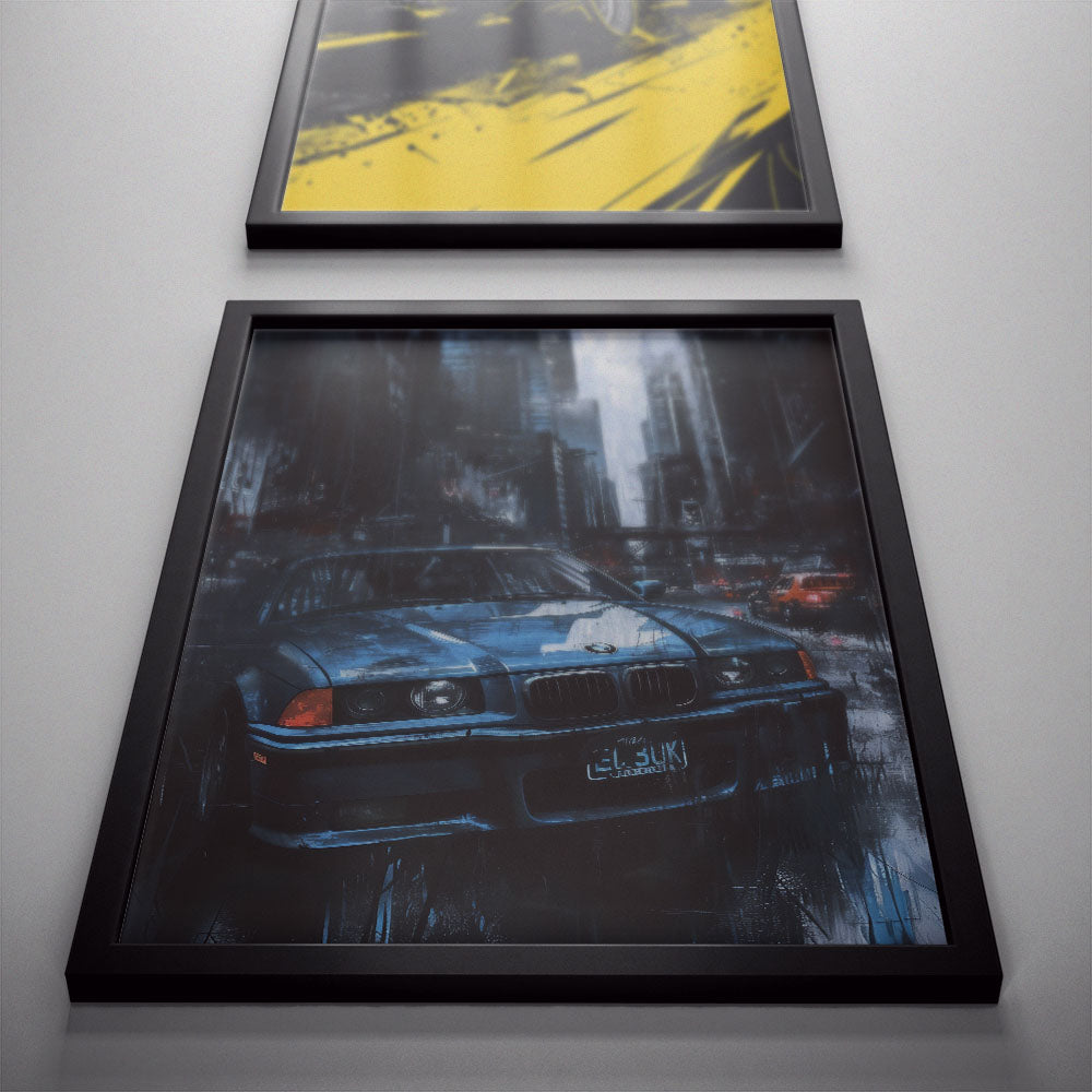 Mysterious BMW Drawing Poster