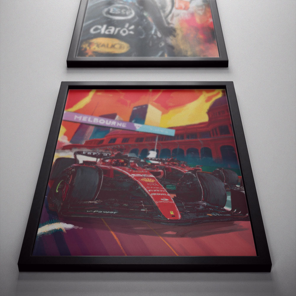 Charles Leclerc and Carlos Sainz Poster and Canvas