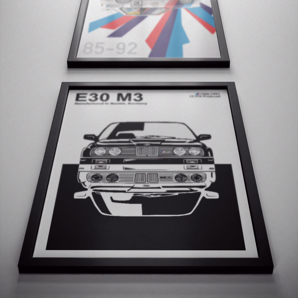 BMW E30 M3 Double Face Poster