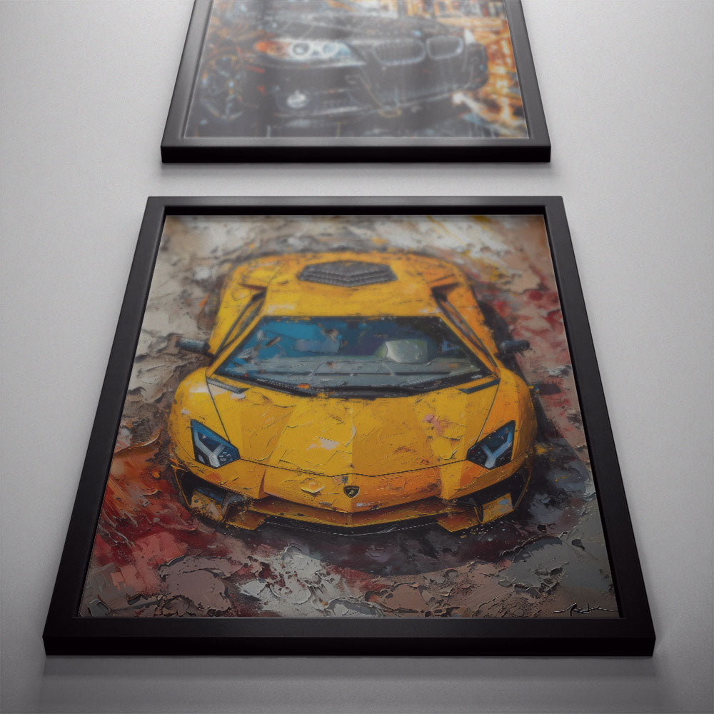 Classy Yellow Lamborghini Poster