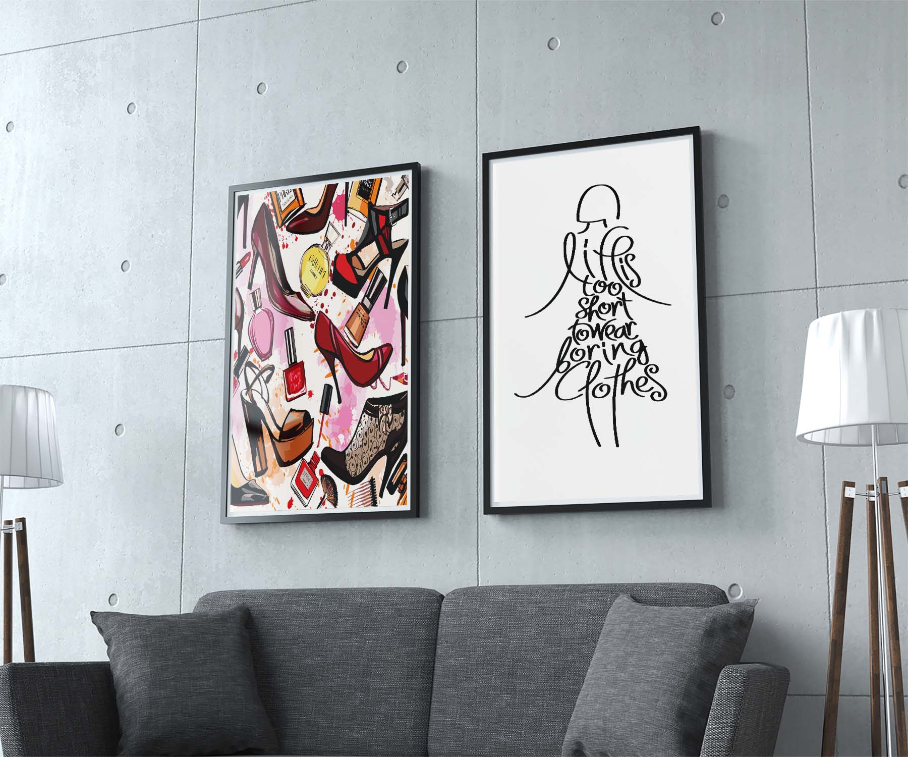 Sophisticated Style Fashion Wall Decor