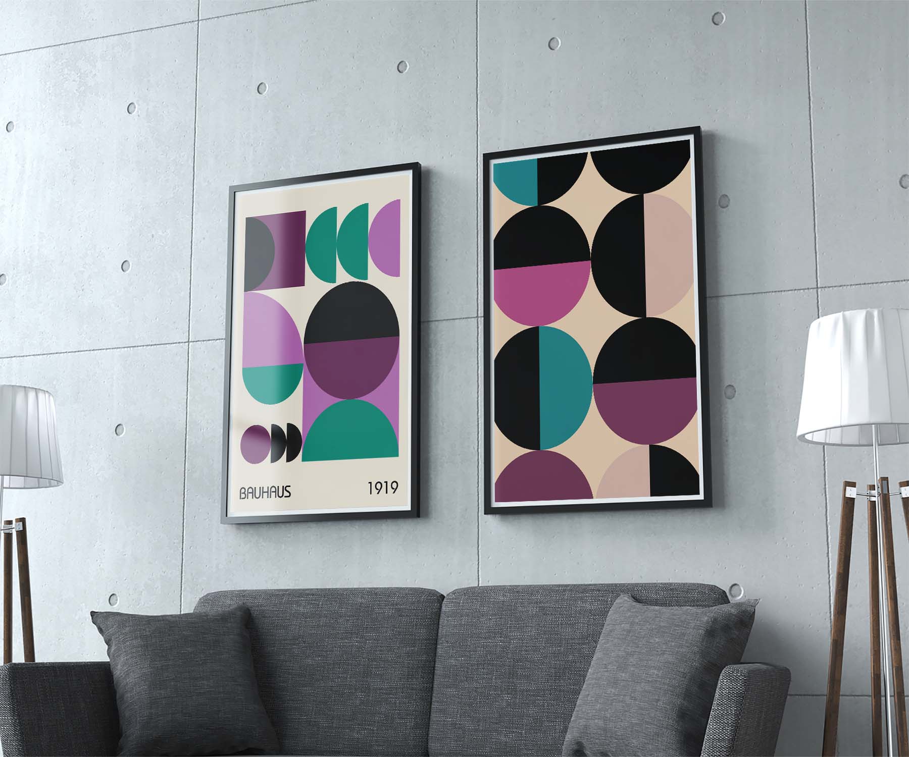 Symmetrical Illusions BAUHAUS Poster