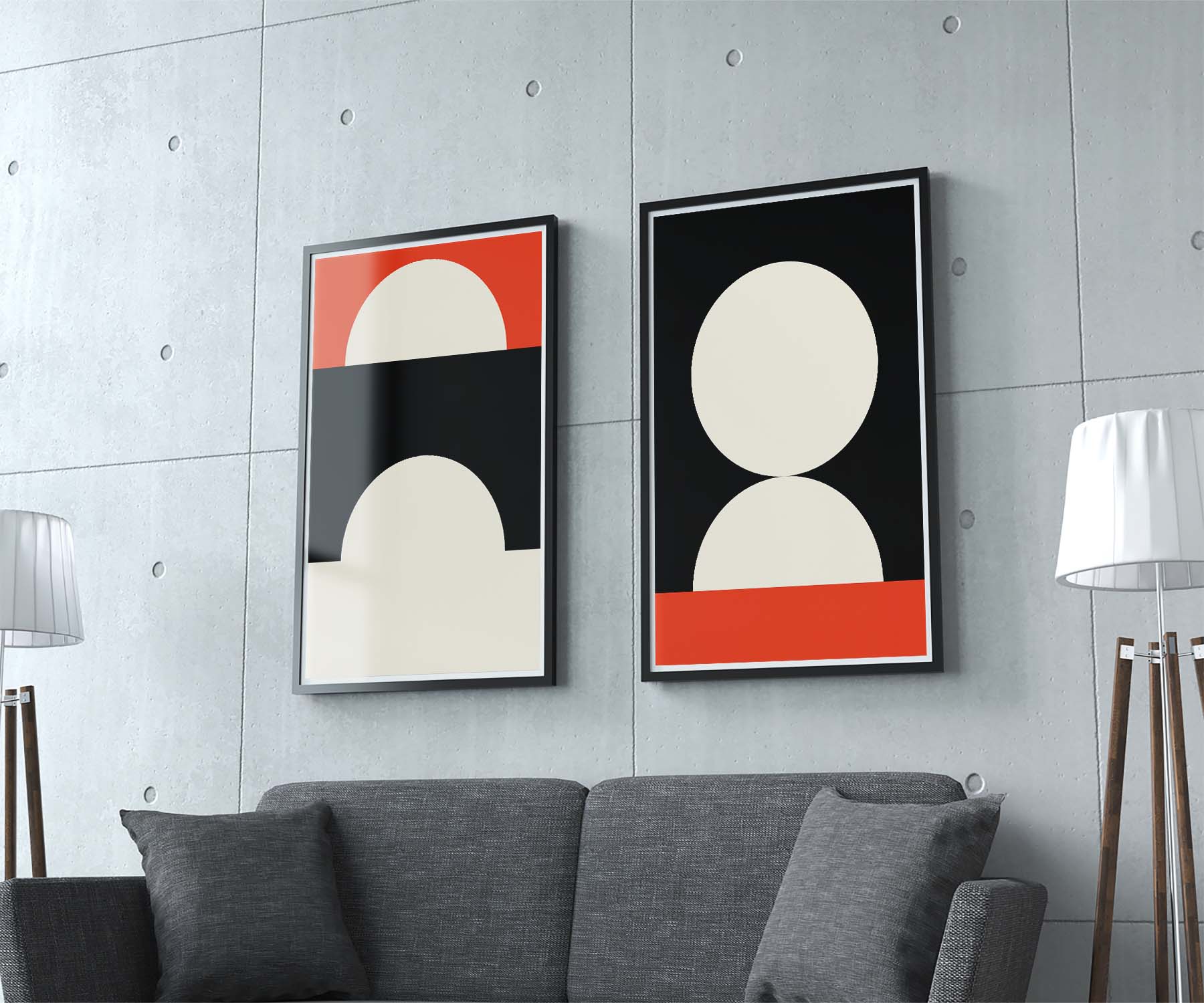 Minimalist Abstraction BAUHAUS Poster