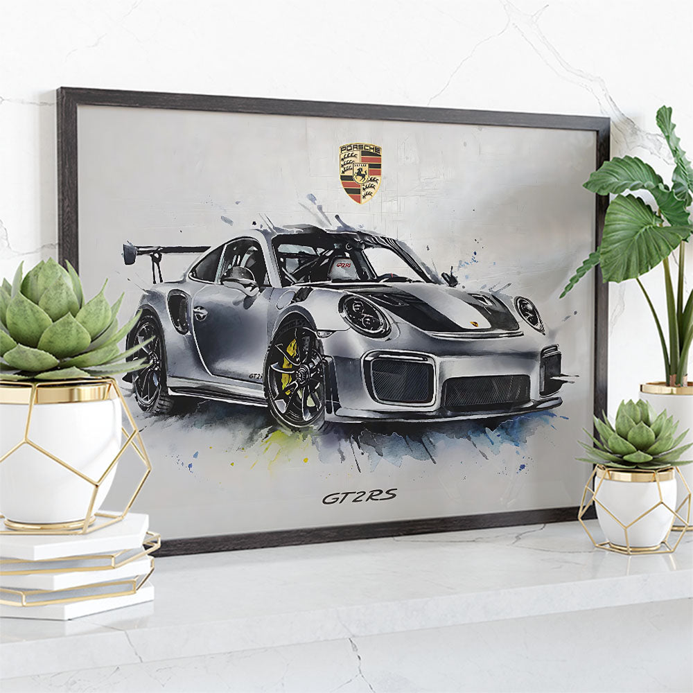 PORSCHE GT2RS SPLASH POSTER