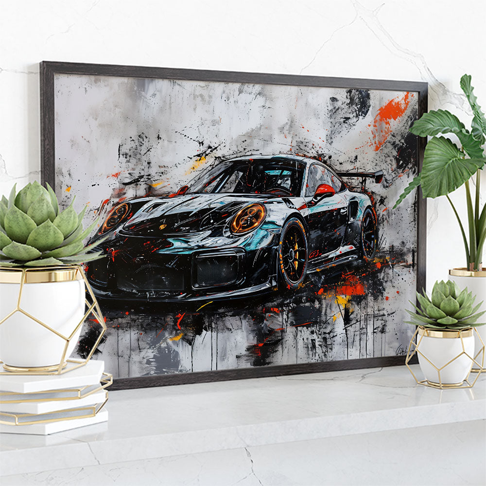 Porsche 911GT3 RC Drawing Poster