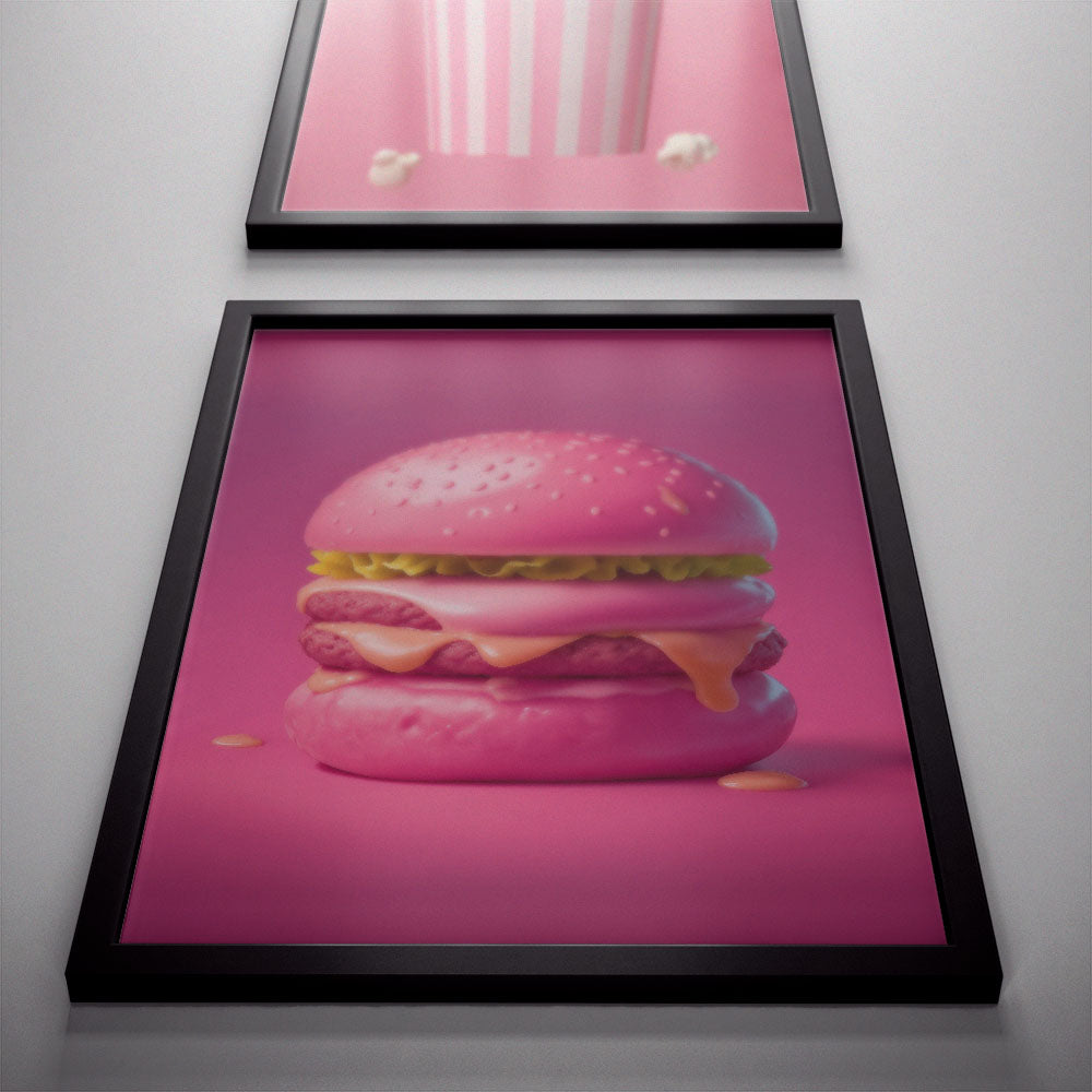 Pink Perfection Burger Delight Poster