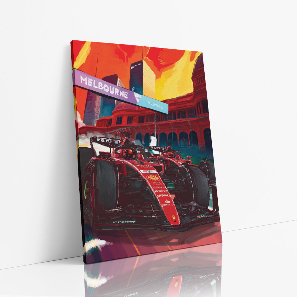 Charles Leclerc and Carlos Sainz Poster and Canvas