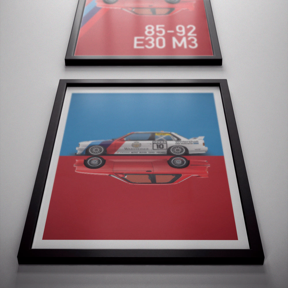 BMW E30 M3 Race Car Poster