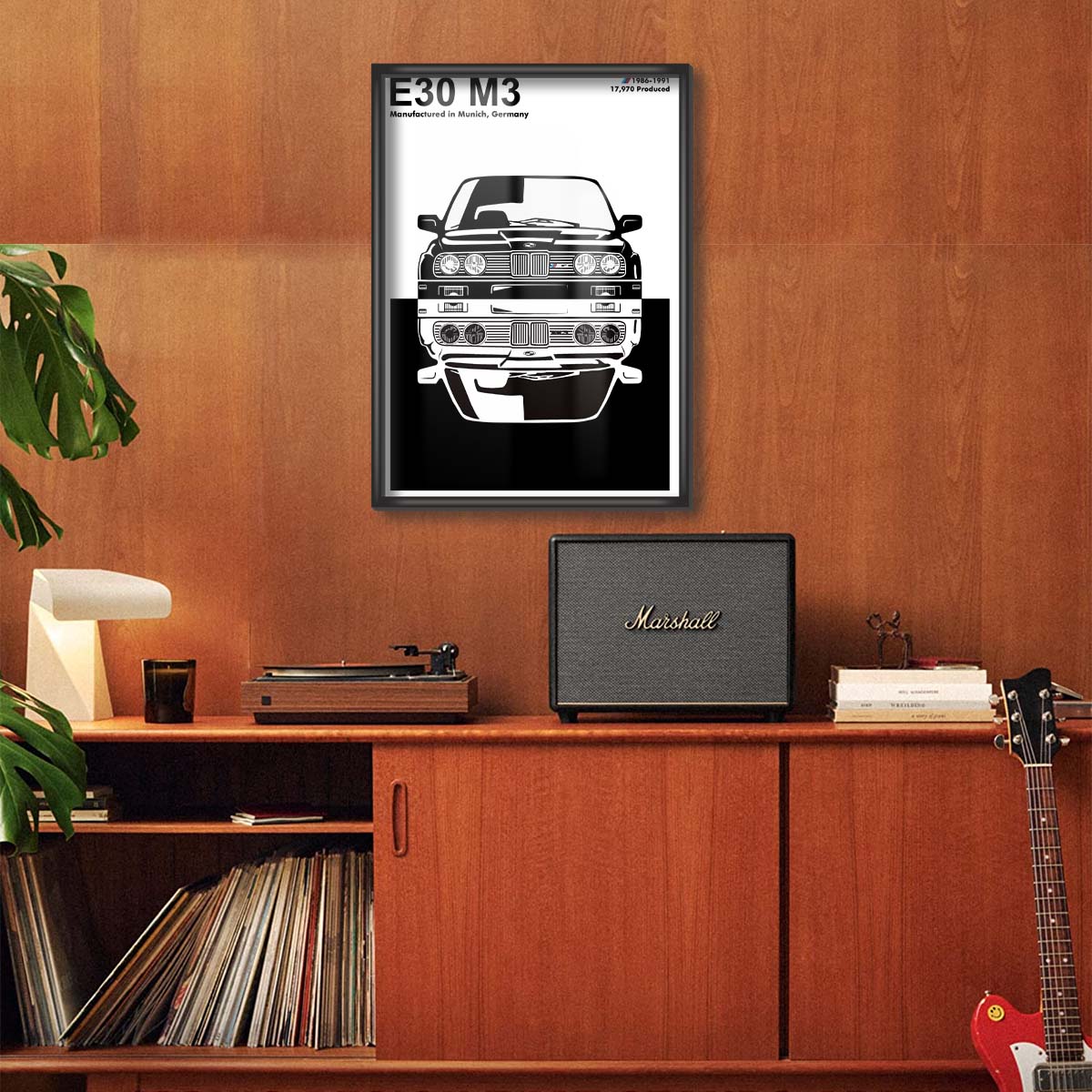 BMW E30 M3 Double Face Poster