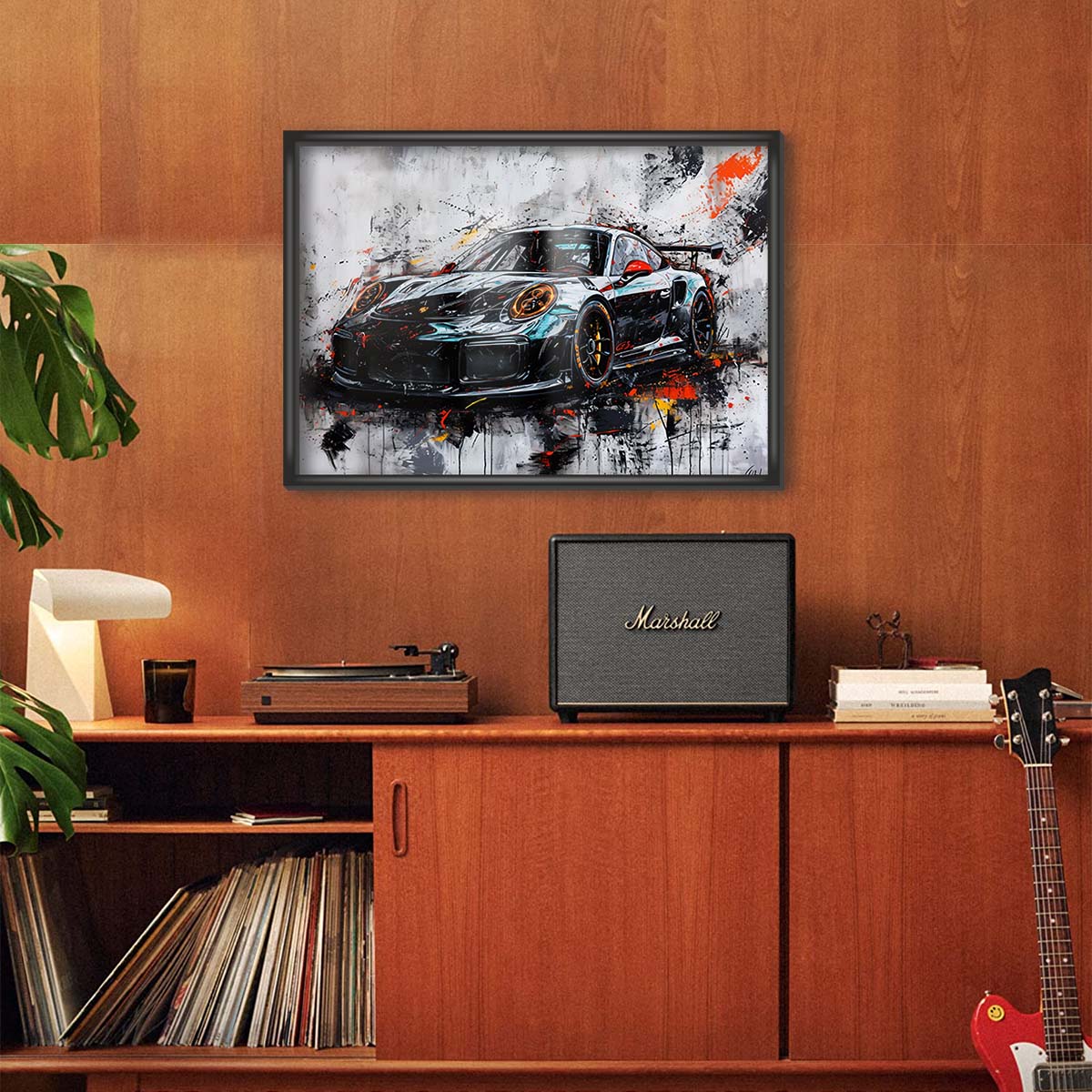 Porsche 911GT3 RC Drawing Poster