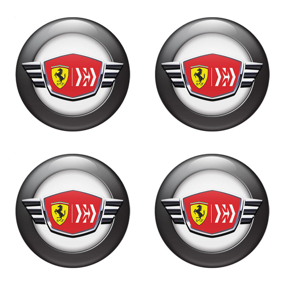 FERRARI Silicone Stickers for Wheel Center Caps